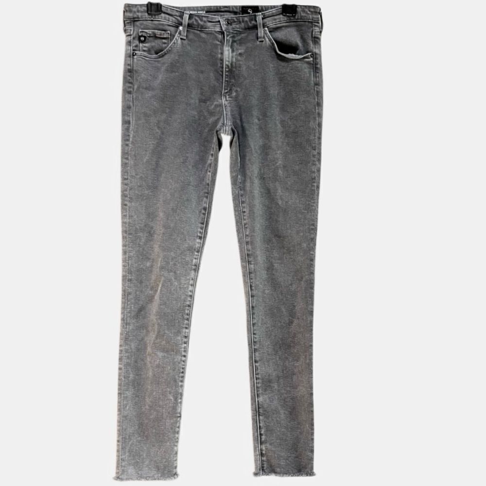 AG Adriano Goldschmied Middi Ankle Legging Jeans in Grey Wash Women’s 29R